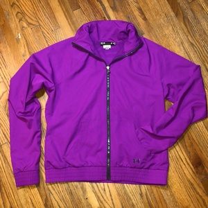Under Armour, semi fitted windbreaker purple